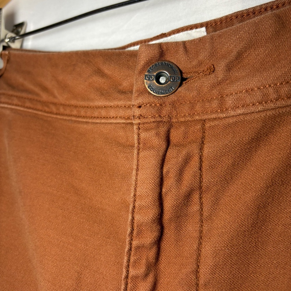 REI Co-op Women Rust Brown Canvas‎ Jogger Pants High Rise Utility Hiking Stretch - Picture 11 of 12